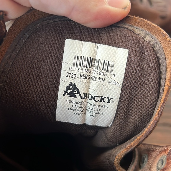 Rocky Waterproof Leather Mens Work Boots Size 11 - Picture 7 of 9